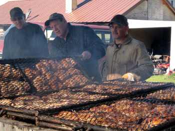 Lions Chicken BBQ - cooking chickens